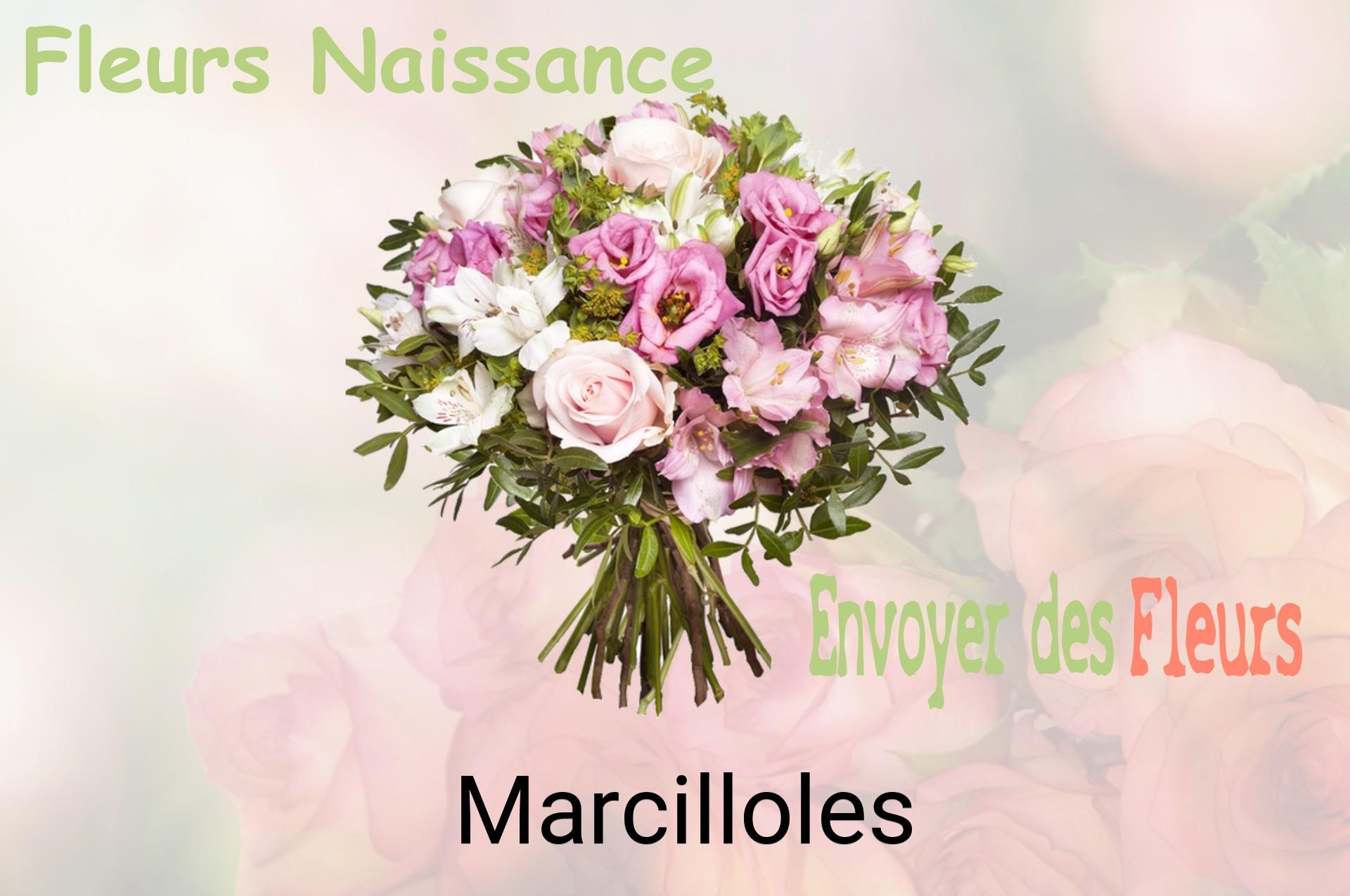 Bouquet de fleurs de naissance livré à Marcilloles
